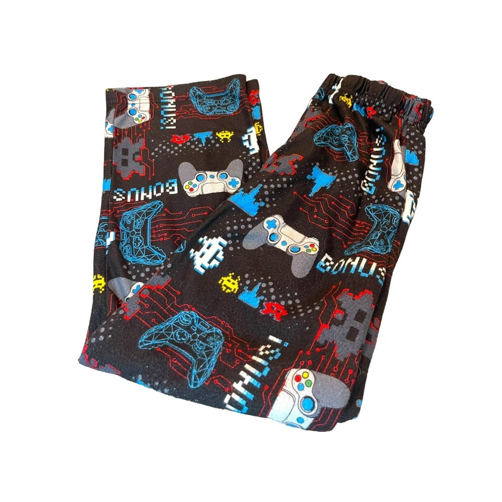 Up Late Boys Pajama‎ Pants Gamer Themed Size Medium 6/8